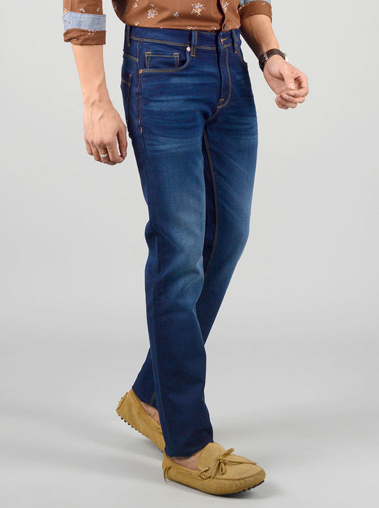 Night Blue Washed Slim Fit Jeans | JB Sport