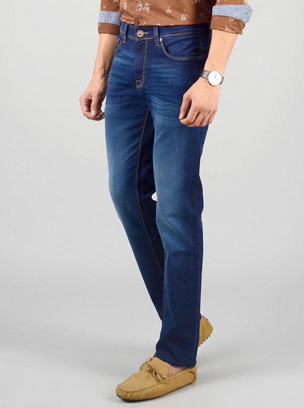 Night Blue Washed Slim Fit Jeans | JB Sport