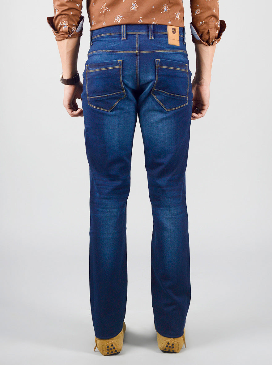 Night Blue Washed Slim Fit Jeans | JB Sport