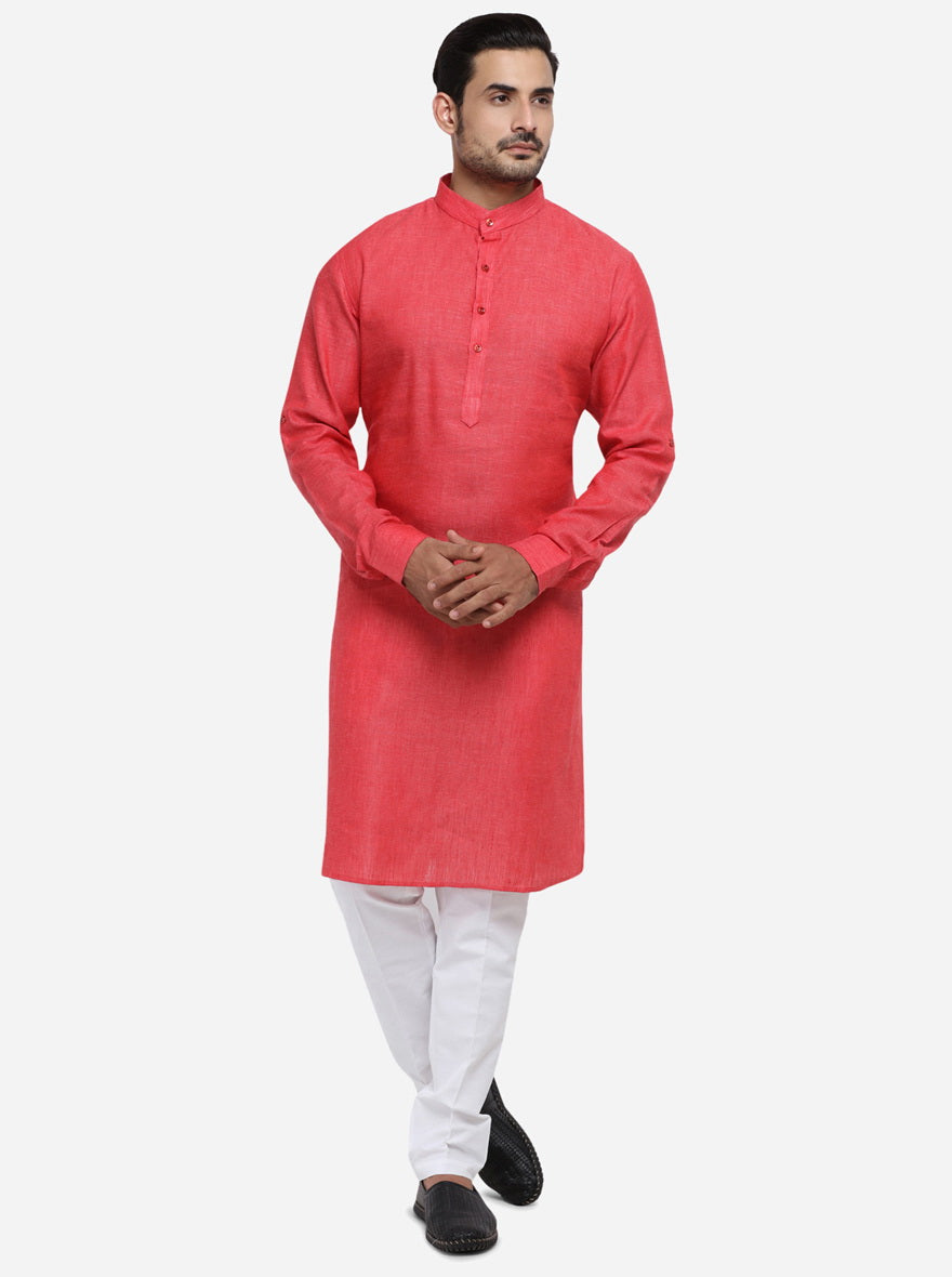 Carrot Red Kurta Set | Azania