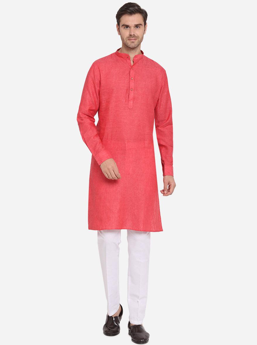 Carrot Red Kurta Set | Azania