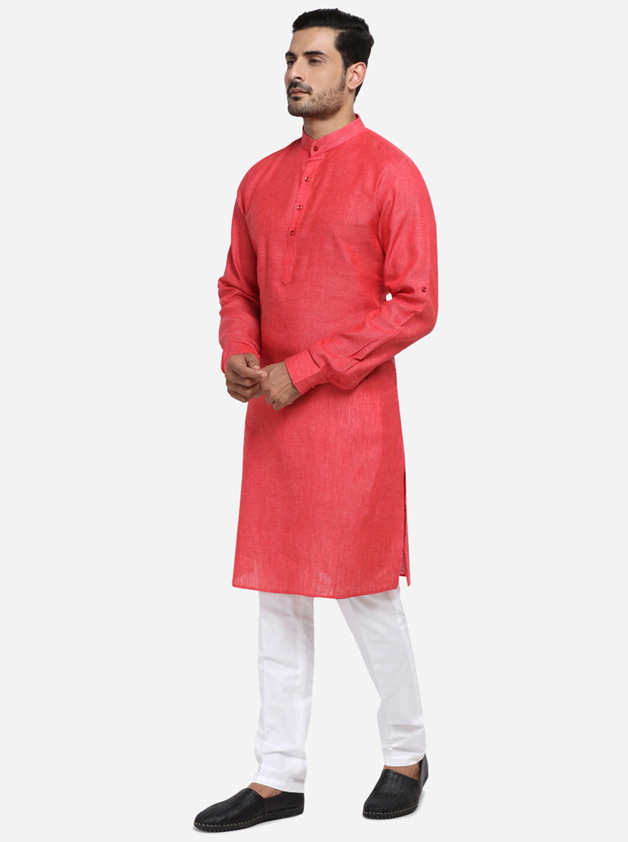 Carrot Red Kurta Set | Azania