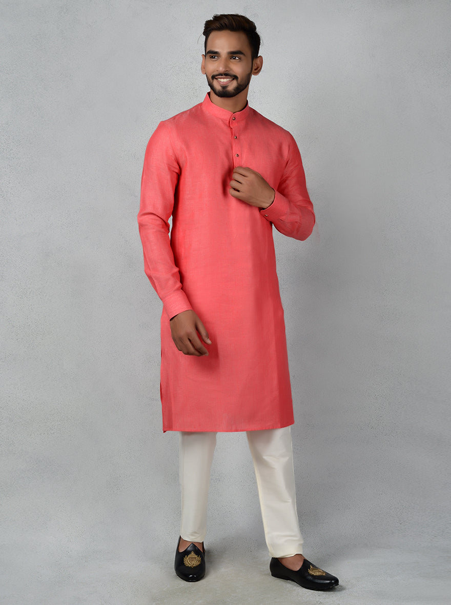 Carrot Red Kurta Set | Azania