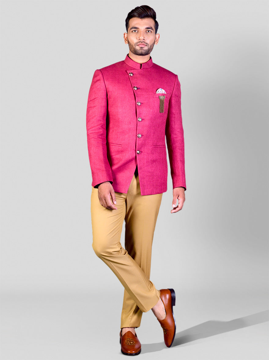 Wine Jodhpuri Suit | JadeBlue