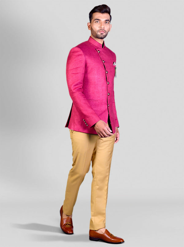 Wine Jodhpuri Suit | JadeBlue
