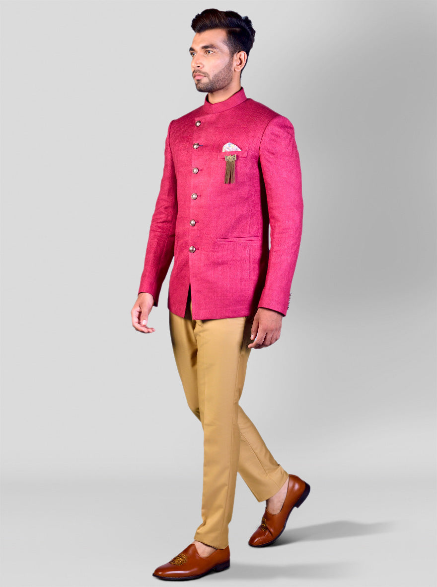 Wine Jodhpuri Suit | JadeBlue