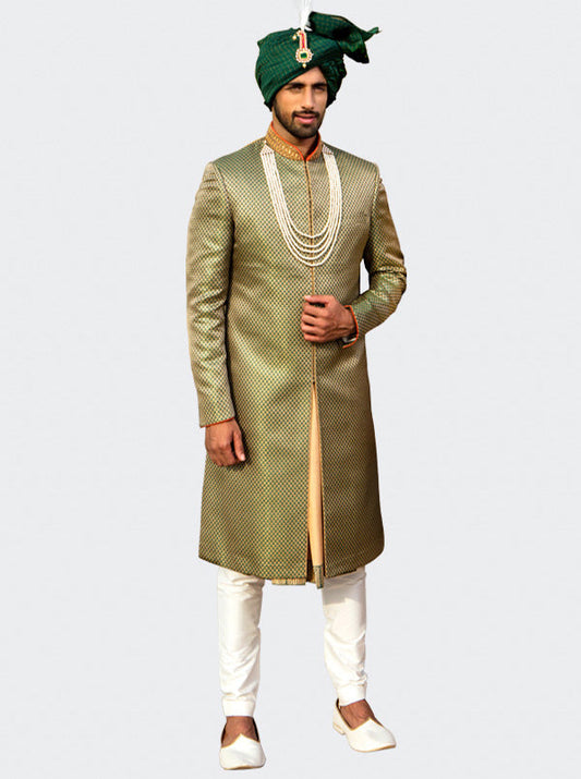 Green Sherwani