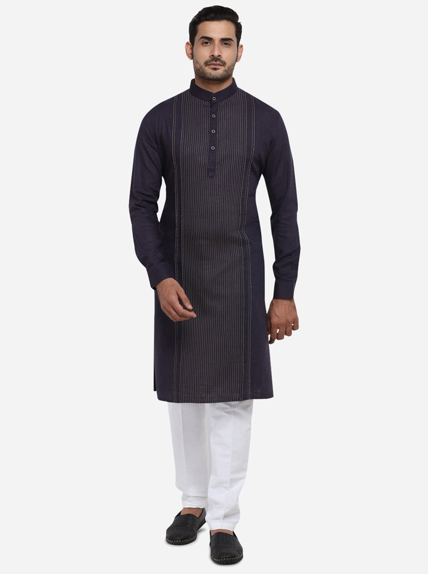 Navy Blue Kurta Set | TULA