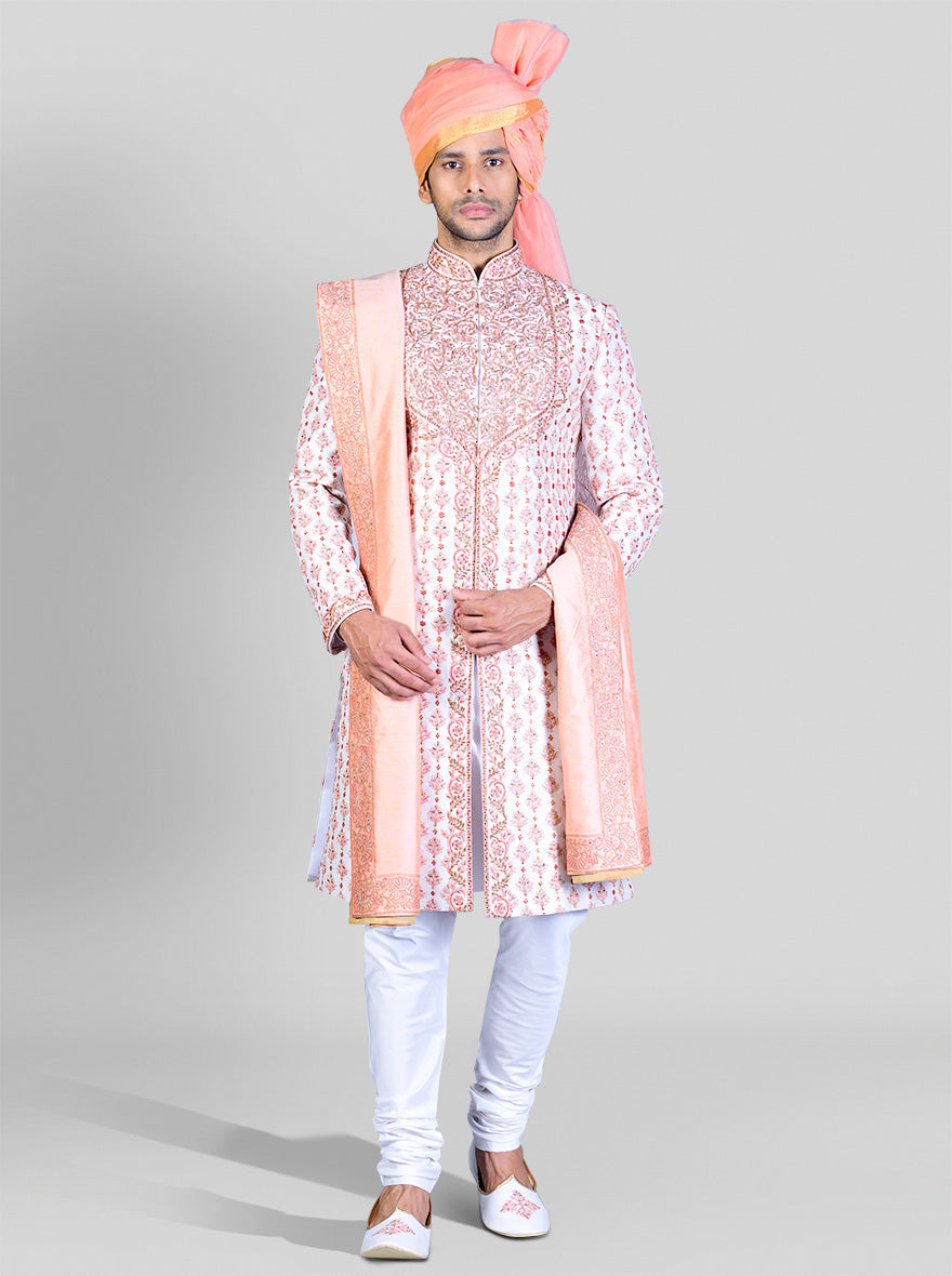 Off White Sherwani | Siddhesh Chauhan