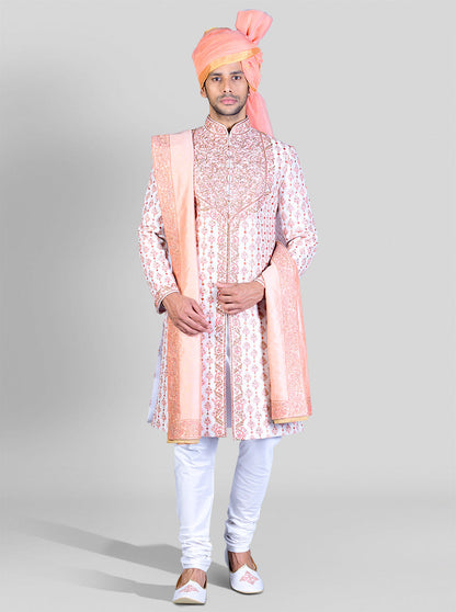 Off White Sherwani | Siddhesh Chauhan