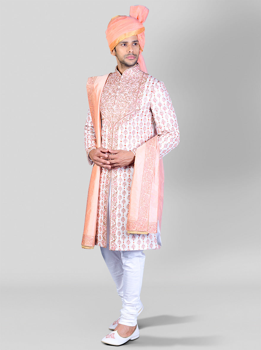 Off White Sherwani | Siddhesh Chauhan
