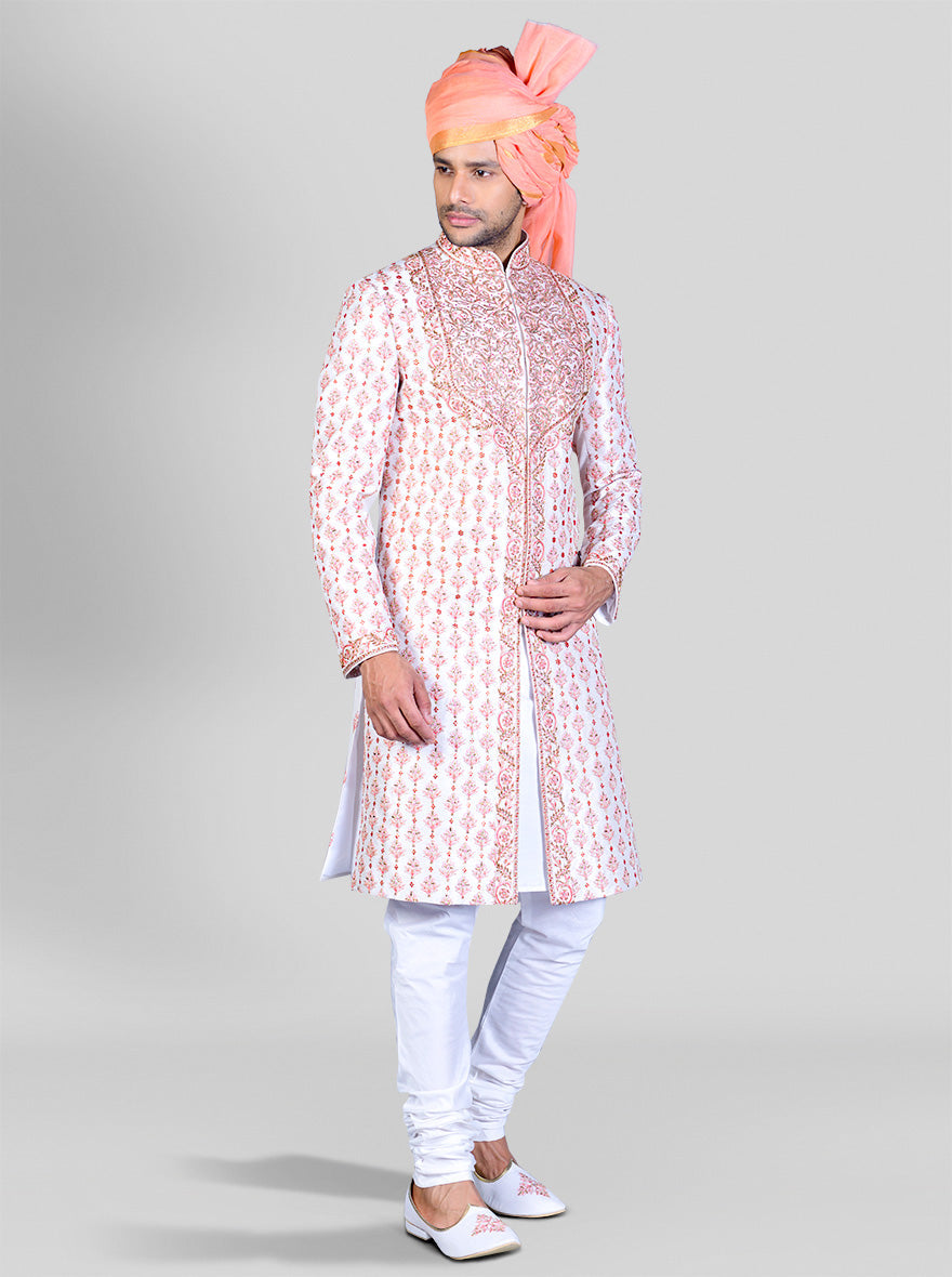 Off White Sherwani | Siddhesh Chauhan