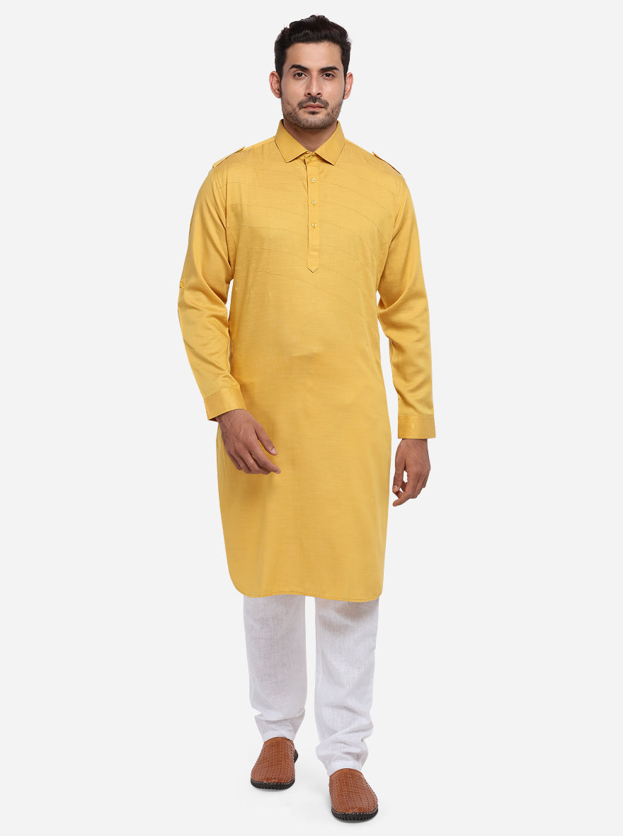 Mustard Yellow Pathani | Azania