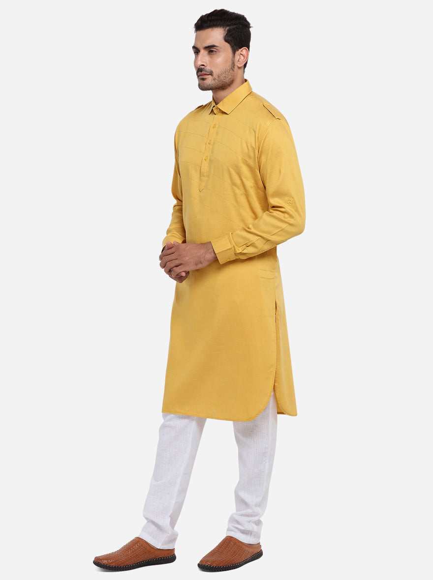 Mustard Yellow Pathani | Azania