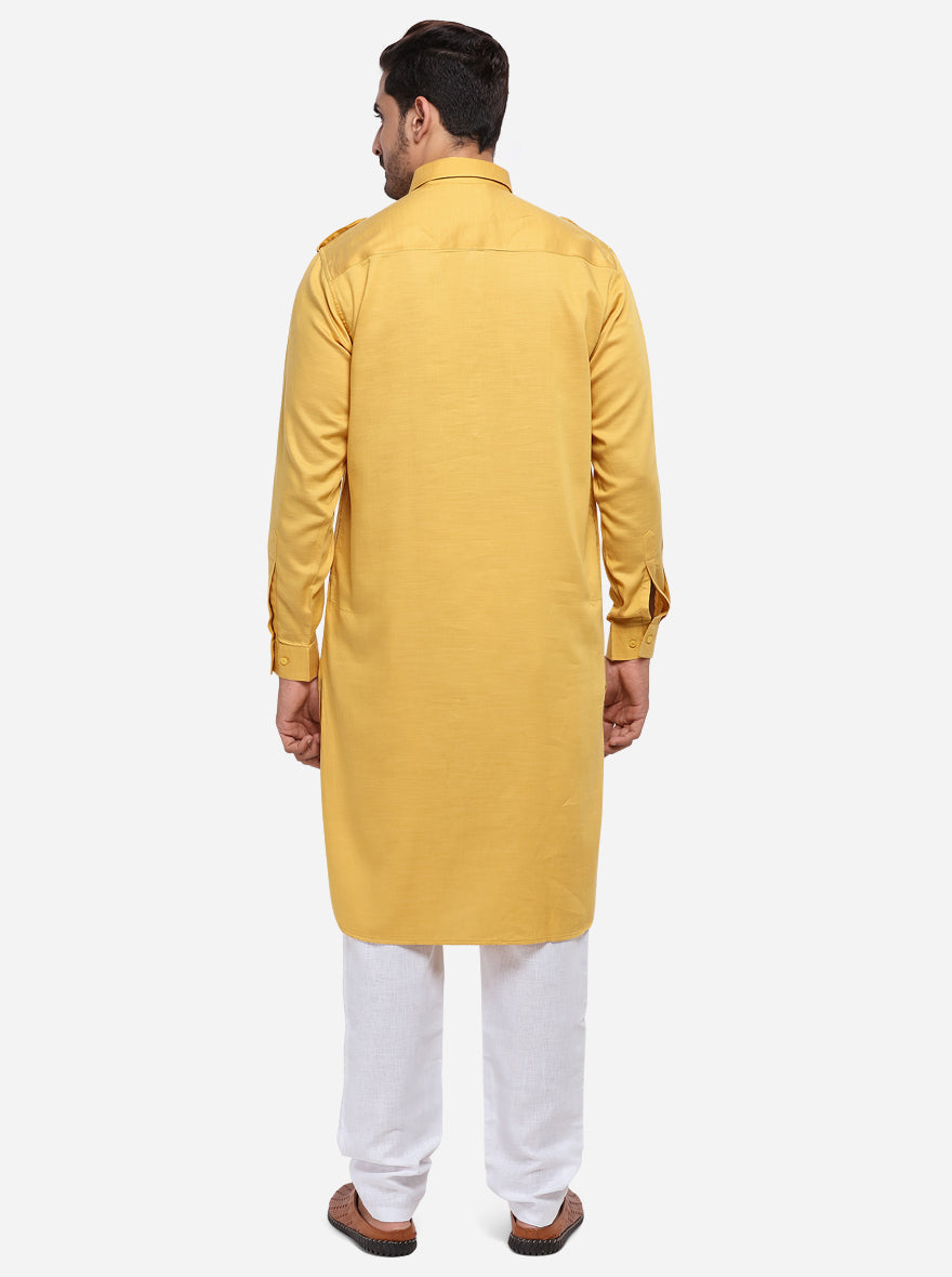 Mustard Yellow Pathani | Azania