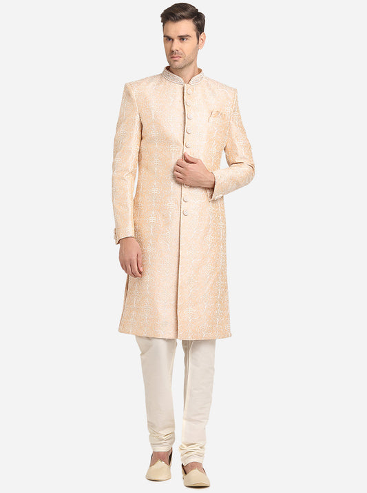 Light Peach Sherwani | Azania