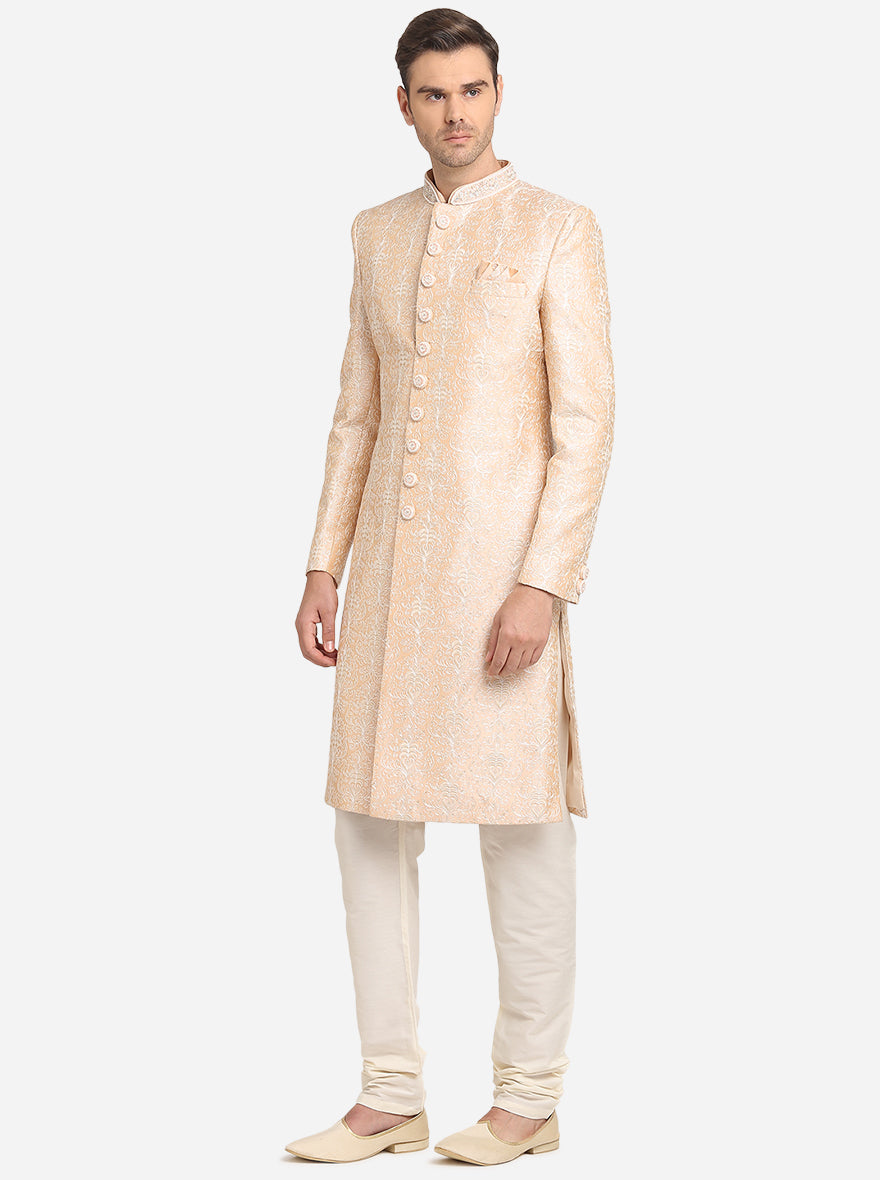 Light Peach Sherwani | Azania