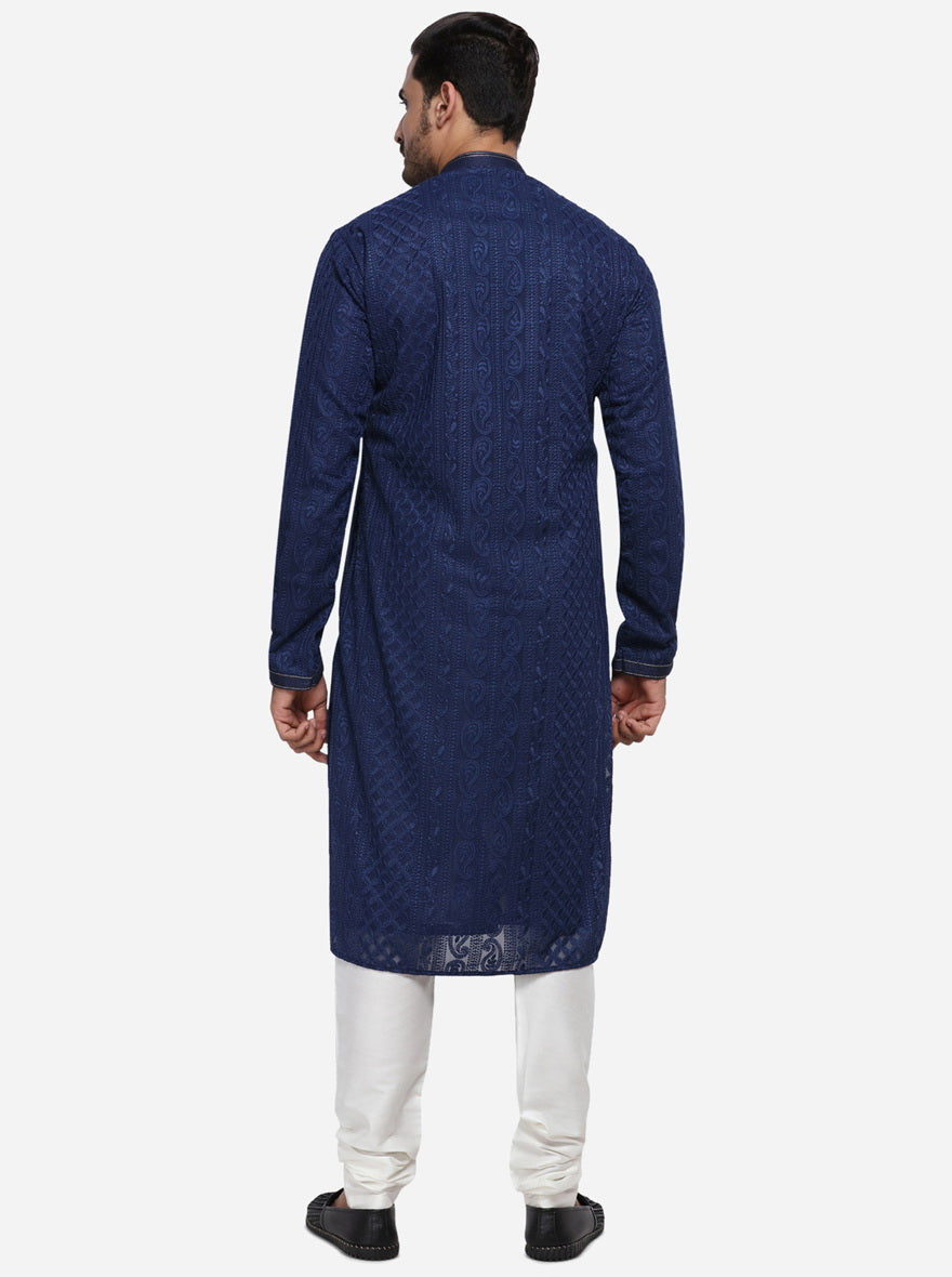 Navy Blue Kurta Set | Azania