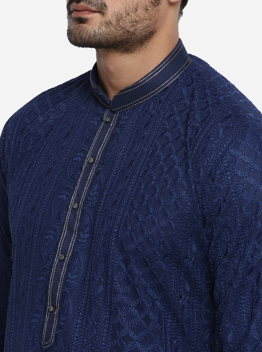 Navy Blue Kurta Set | Azania