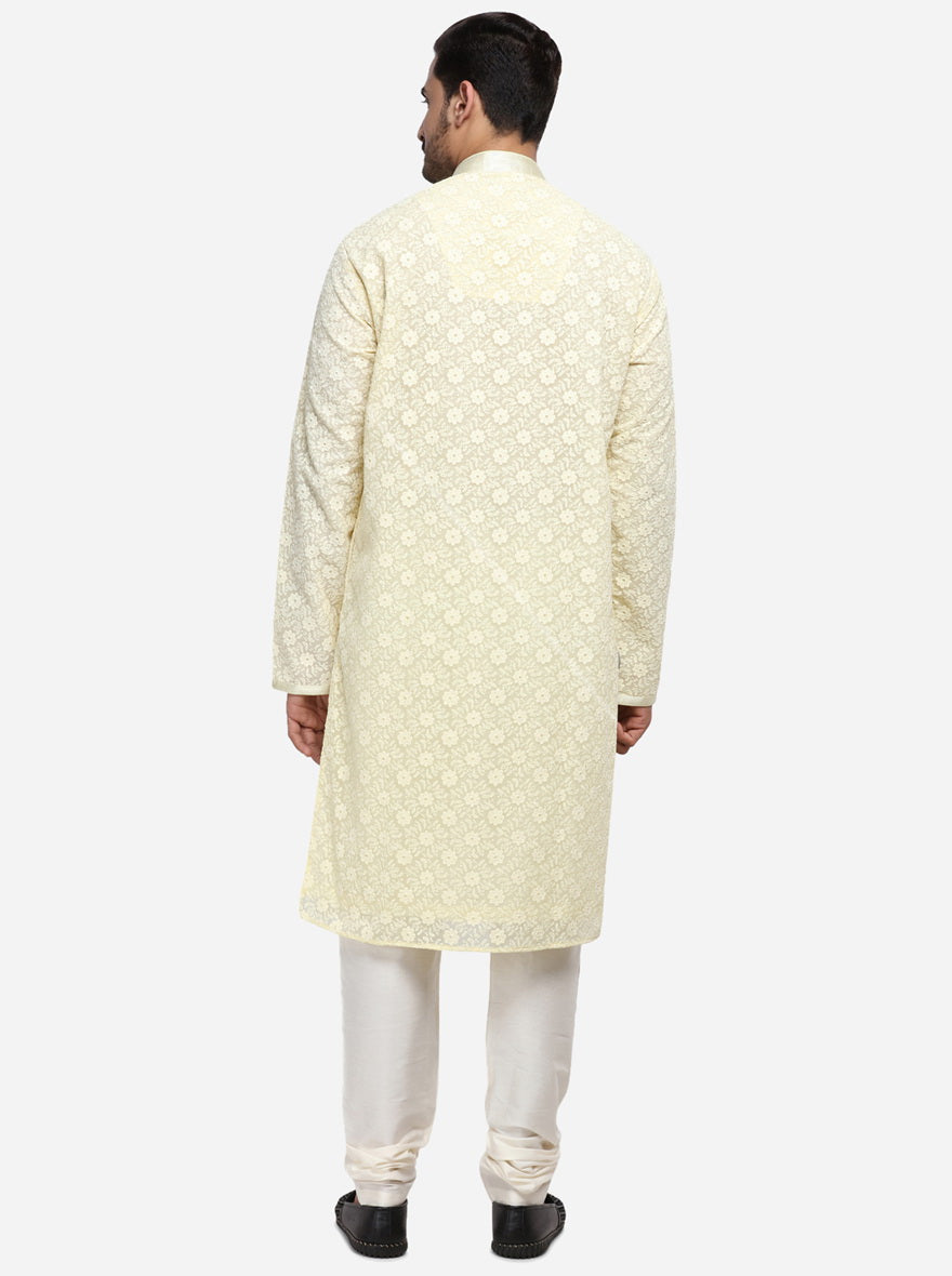 Light Yellow Kurta Set | Azania