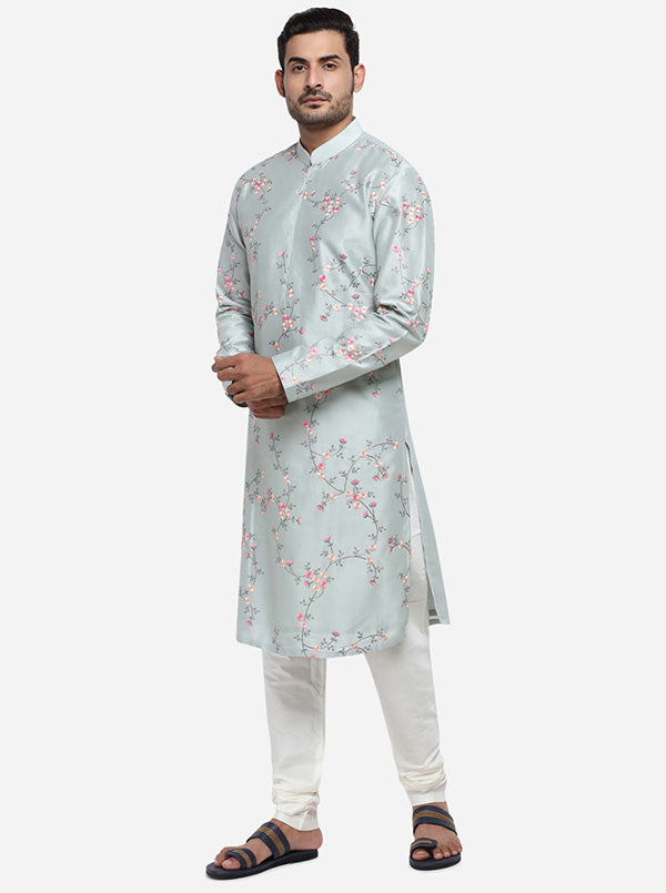 Mint Green Kurta Set with Mint Green Bandhgala Jacket | Siddhesh Chauhan