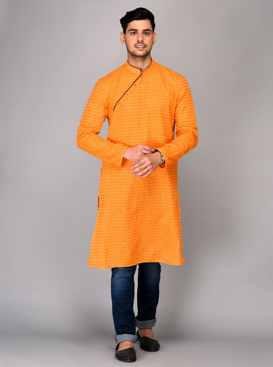 Light Orange Printed Kurta | Azania