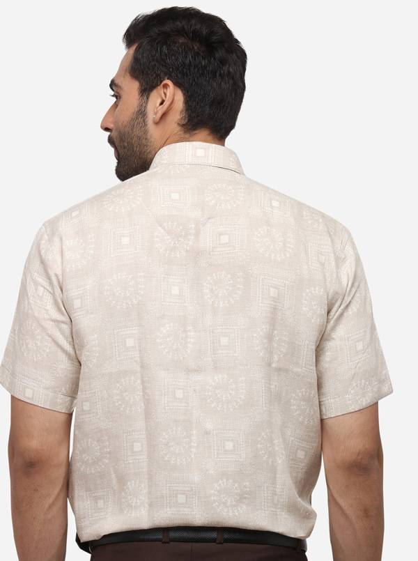 Natural Printed Slim Fit Party Wear Shirt | JB Studio