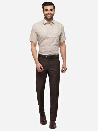 Natural Printed Slim Fit Party Wear Shirt | JB Studio