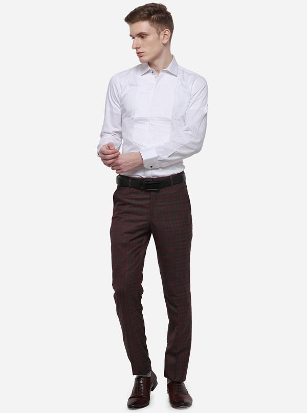 White Solid Slim Fit Party Wear Shirt | JB Studio