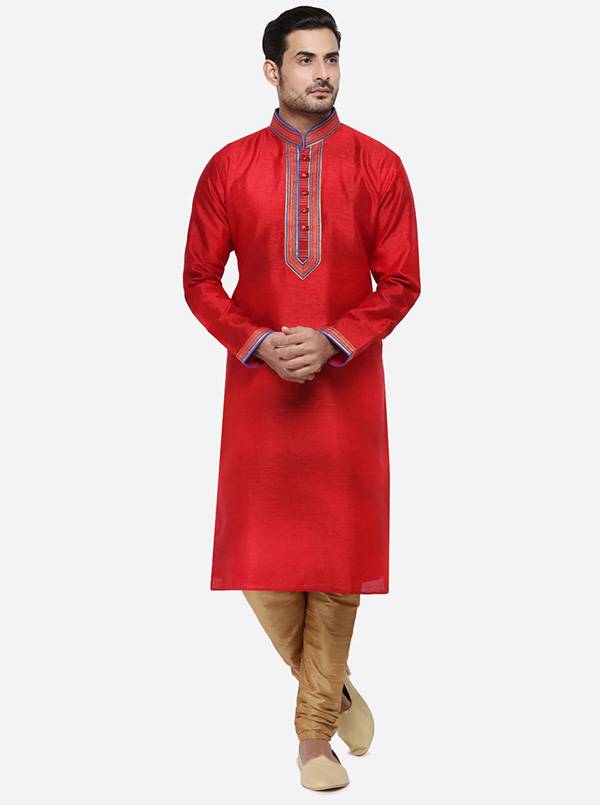 Bright Red Kurta Set | Azania