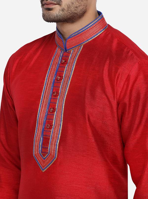 Bright Red Kurta Set | Azania