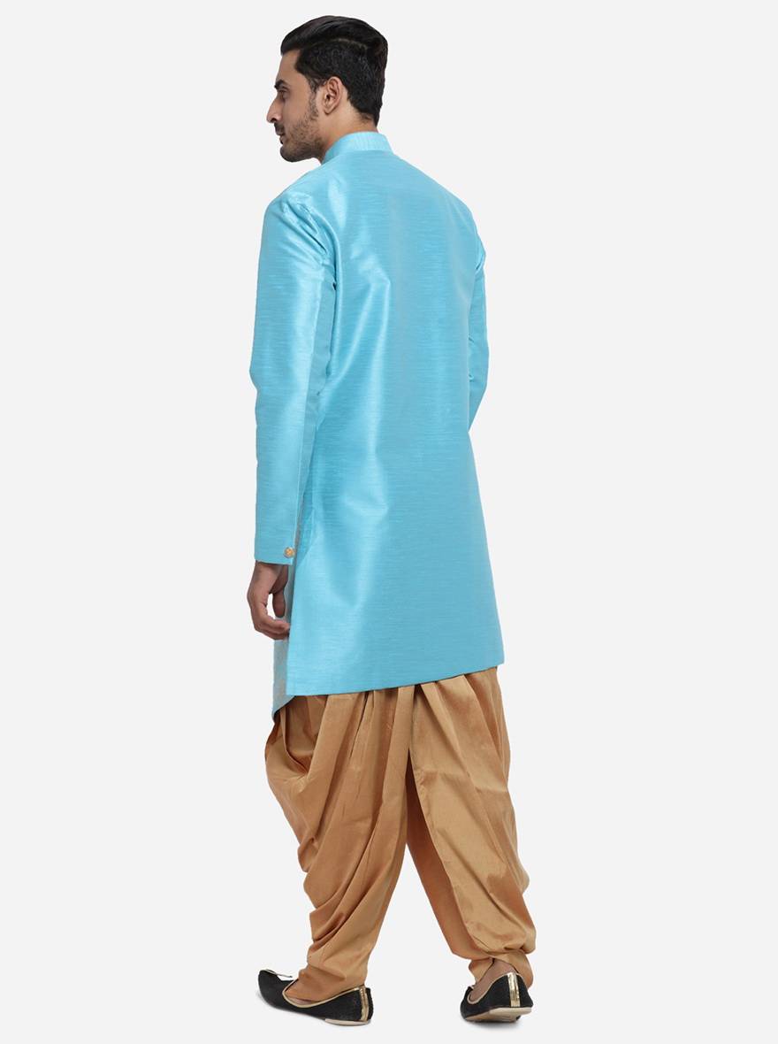 Light Blue Semi Indowestern | Azania