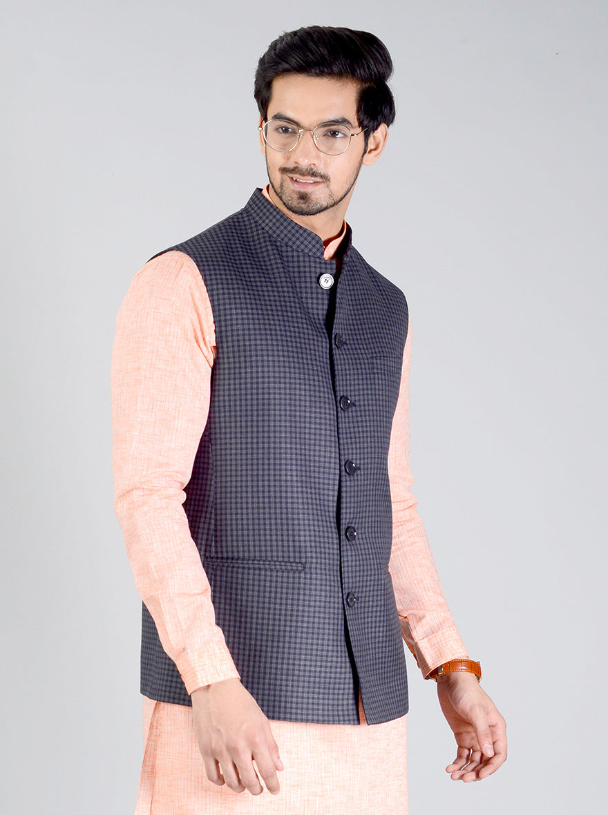 Blue & Grey Modi Jacket | JadeBlue