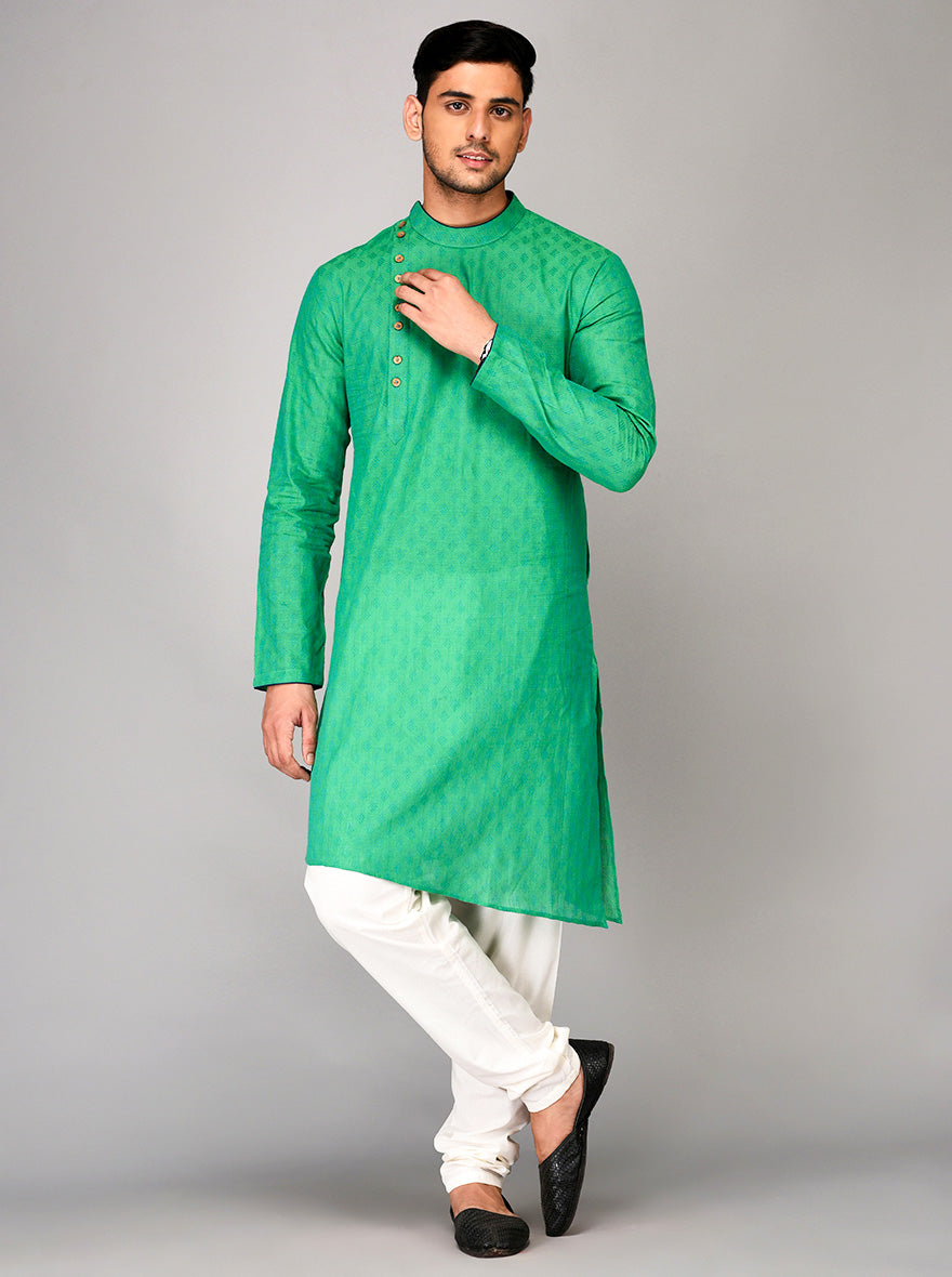 Green Asymmetric Kurta | Azania