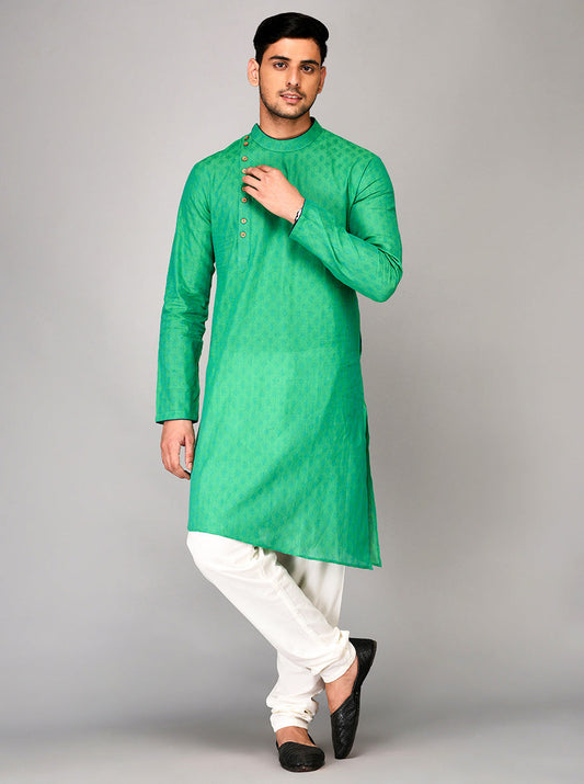 Green Asymmetric Kurta | Azania