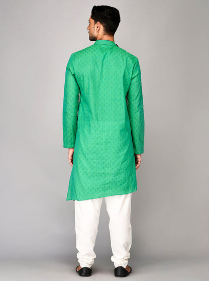 Green Asymmetric Kurta | Azania