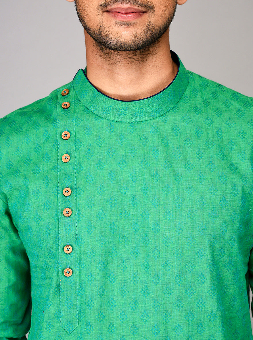 Green Asymmetric Kurta | Azania