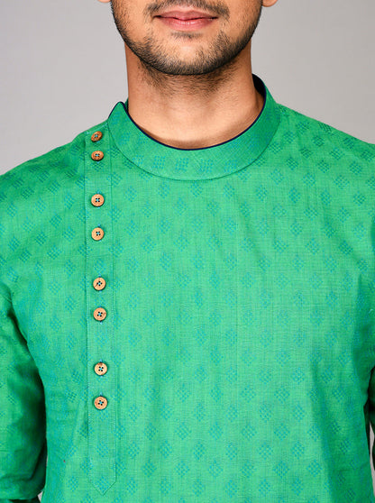 Green Asymmetric Kurta | Azania