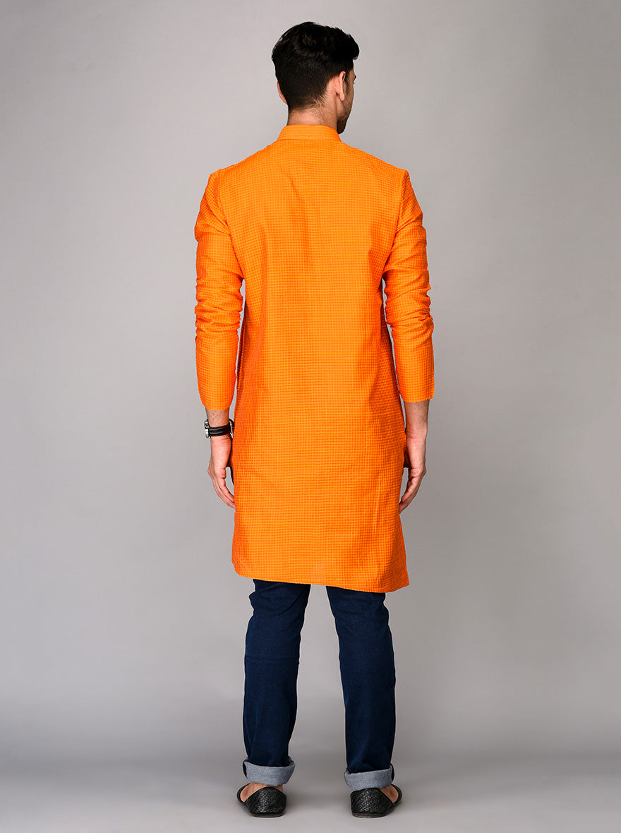 Orange Asymmetric Kurta | Azania