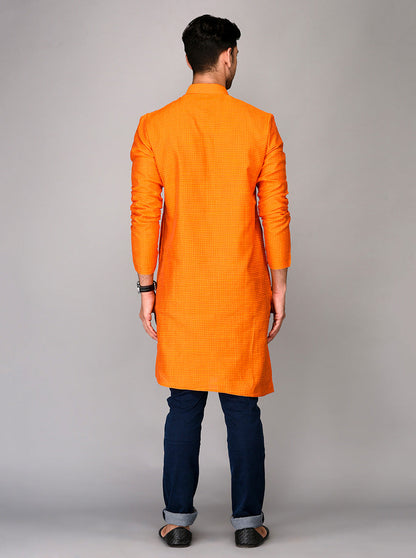 Orange Asymmetric Kurta | Azania