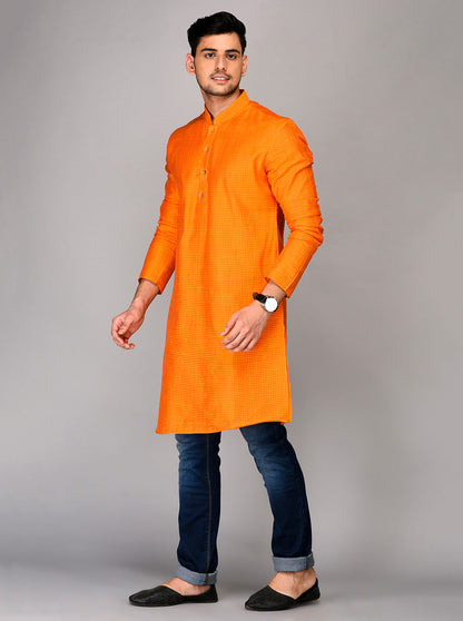Orange Asymmetric Kurta | Azania