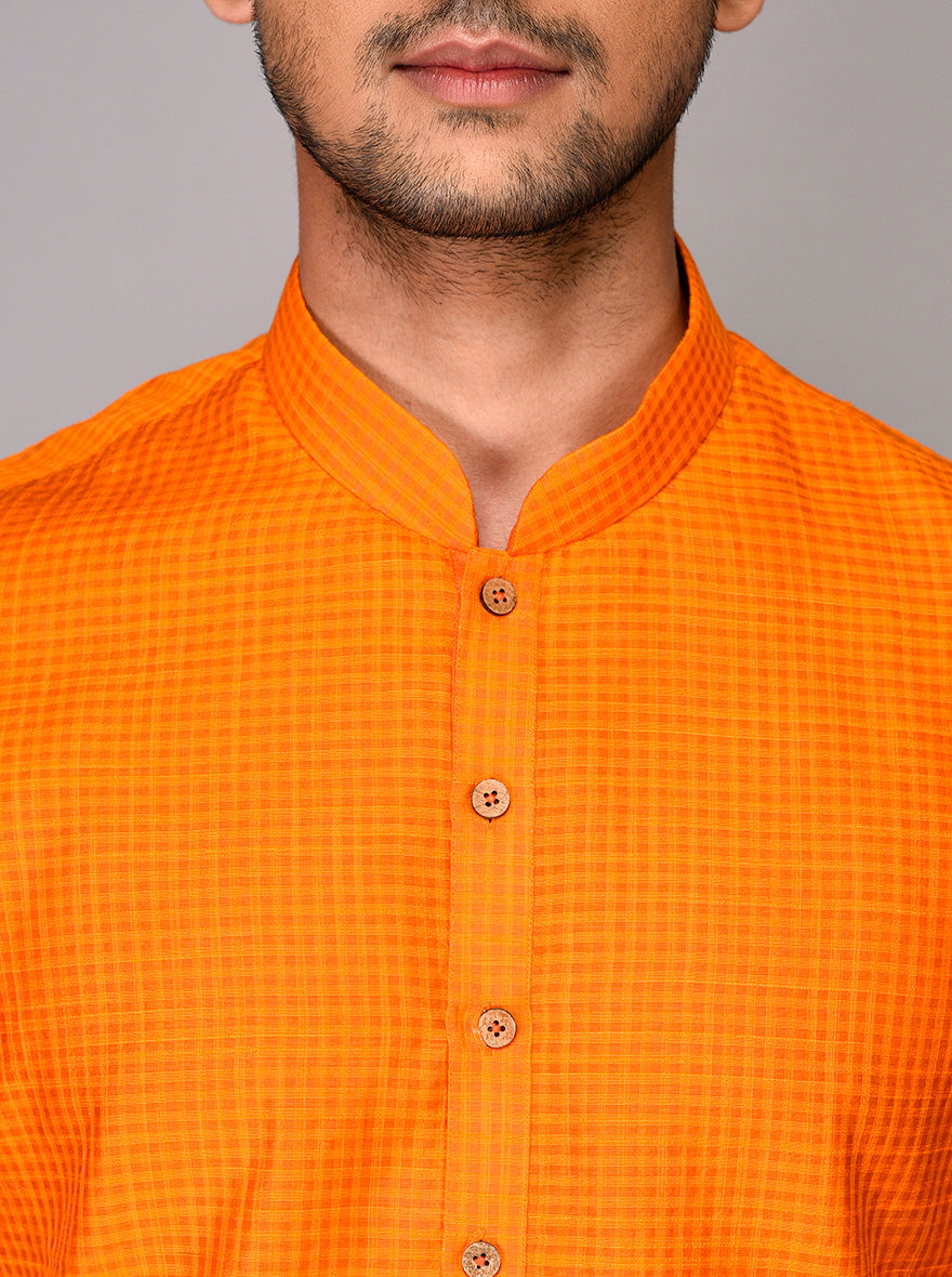 Orange Asymmetric Kurta | Azania