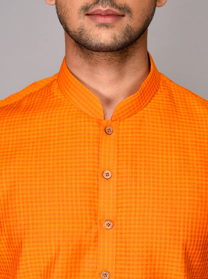 Orange Asymmetric Kurta | Azania