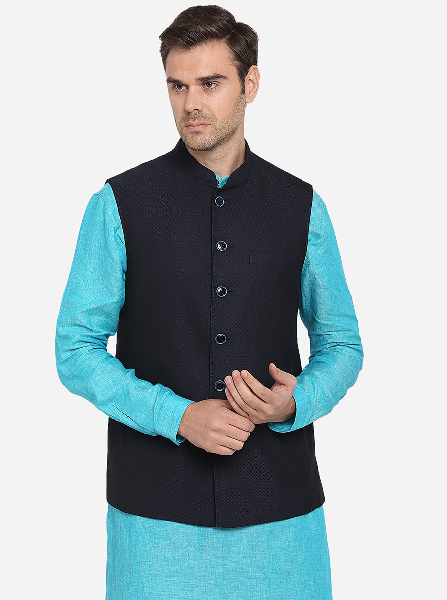 Blue & Black Modi Jacket | JadeBlue