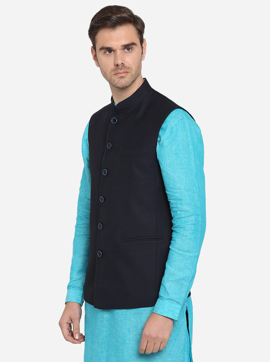 Blue & Black Modi Jacket | JadeBlue