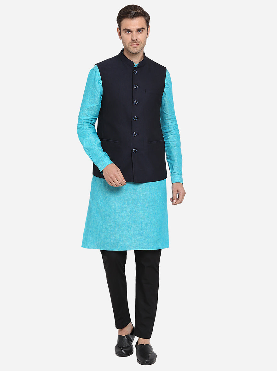 Blue & Black Modi Jacket | JadeBlue