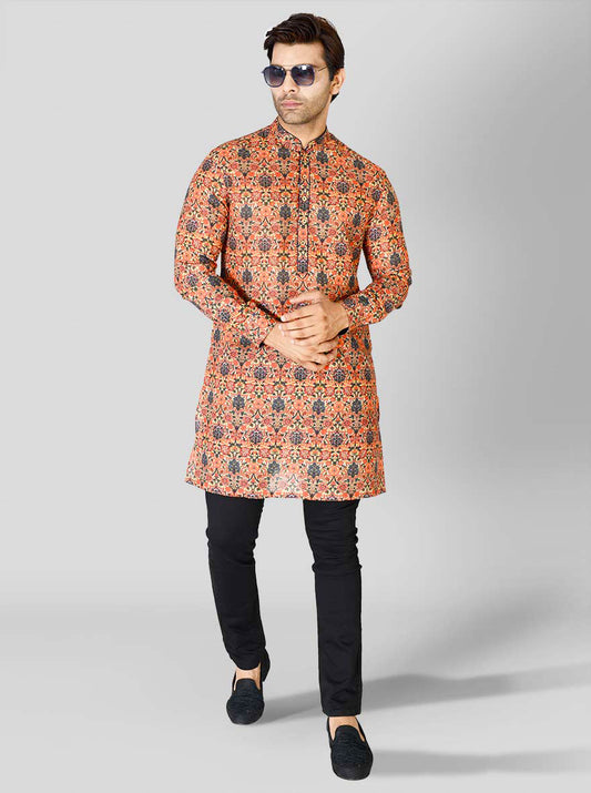 Red & Blue Kurta | Azania