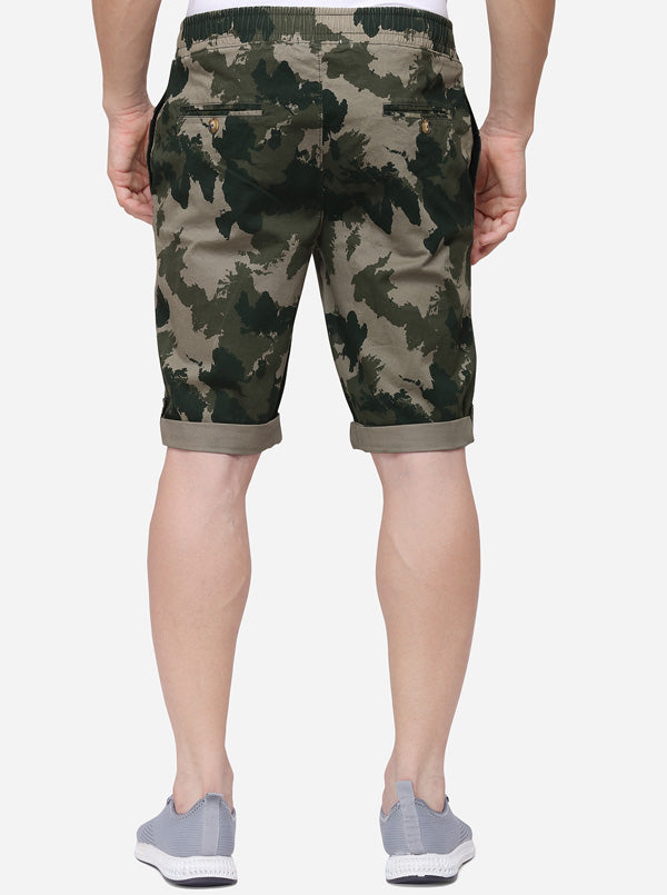 Green Solid Regular Fit Capri | JadeBlue