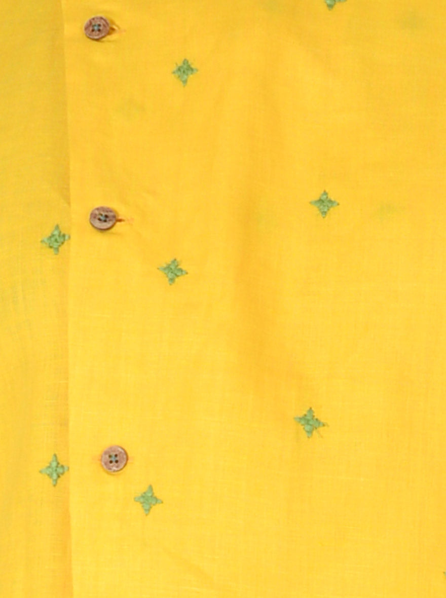 Bright Yellow & Green Kurta Set | TULA