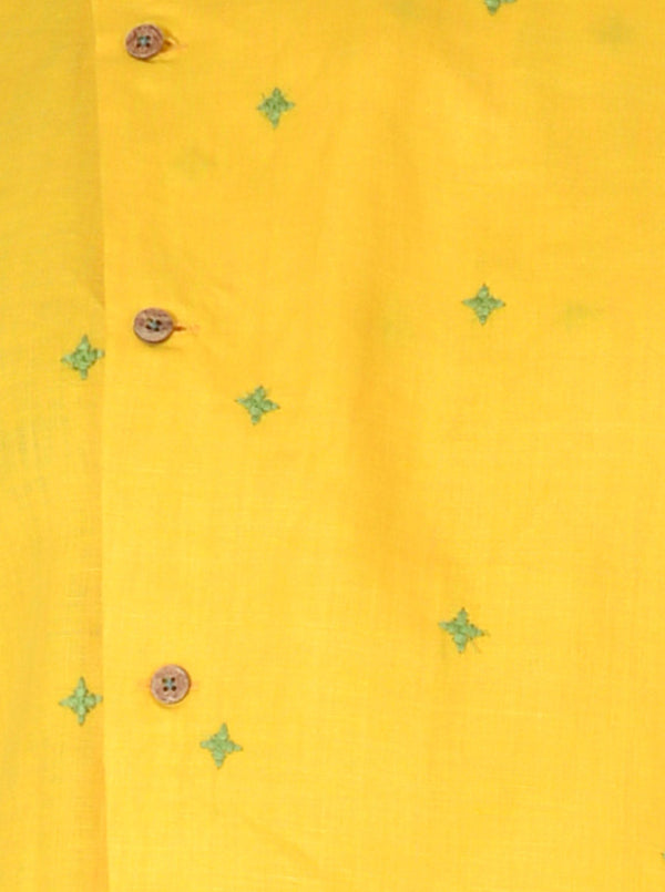 Bright Yellow & Green Kurta Set | TULA